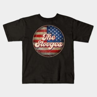 American Flag Personalized Stooges Proud Name Birthday Kids T-Shirt